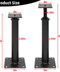 4 Pack Adjustable Floor Jacks For Leveling And Temporary Basement Support, Telescoping Post Jacks 11.6 To 16.1 Inches, Heavy Duty Steel