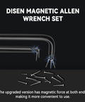 Magnetic feature of Beefy Pro Grade 9 Piece Torx Star Allen Wrench Set With Long Arm Keys T10 To T50 in use with screws.