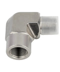 304 stainless steel forged 90-degree street elbow, 1/4 in NPT female x 1/4 in NPT male, high-pressure, 1 pc