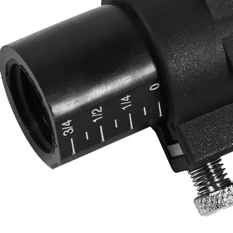 Detail of Heavy Duty Drill Locator Positioner Kit featuring a depth adjustment dial for precise woodworking tasks.