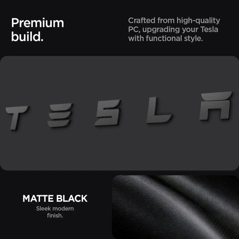Tesla Model 3 Highland Rear Emblem Full Cover Sticker That Keeps Your Badge Looking Fresh Shields Logo From Scratches And Weather Premium PC Material Easy Install Sleek Black Emblem Protector For Standard Premium And Performance 2024 2025 2026.