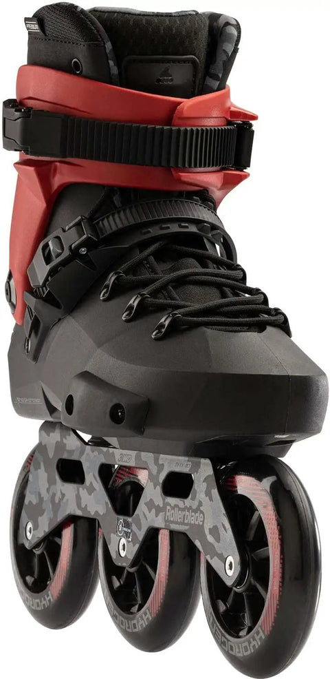 Twister 110 Fitness Inline Skates For Unisex Adults With Urban Performance, black and red skate with 110mm wheels