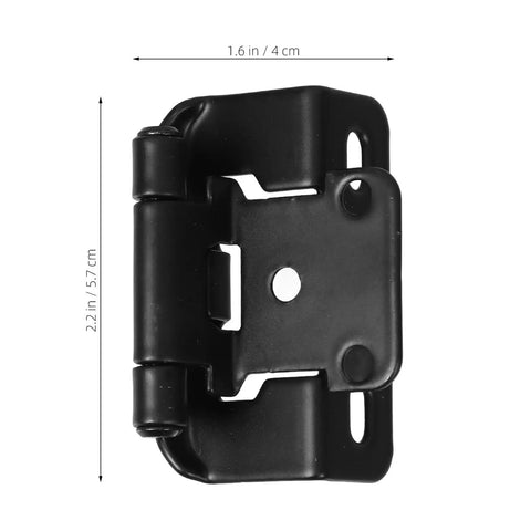 Half Inch Semi Wrap Cabinet Hinges With Self Closing Autoclosing Mechanism And High Stability Spring Built To Last Black Steel Heavy Duty Hinges