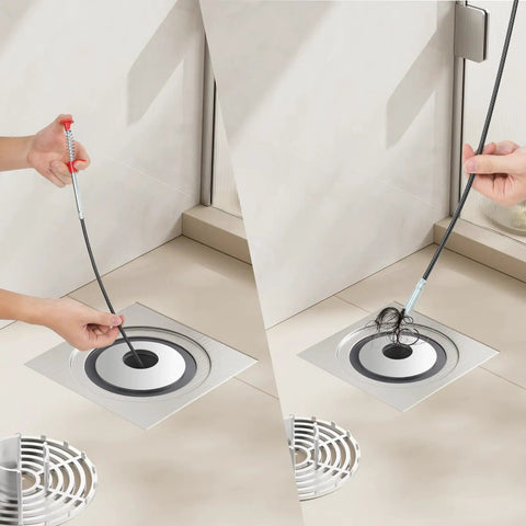 79 Inch Drain Clog Remover Tool With Flexible Grabber Claw For Bath Tub Toilet Kitchen Sink And Sewer Pipes Quick Blockage Fix For Home DIYers Ideal For Showers Sinks Toilets And Main Lines Clears Hair Grease Soap Scum Fast
