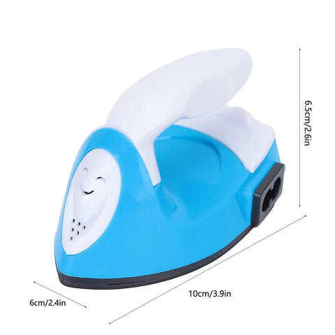 Luocute Mini Iron For DIY Heat Transfer Projects Features Rapid Preheating And Constant Temperature Control, blue handheld press, 10x6.5cm size.