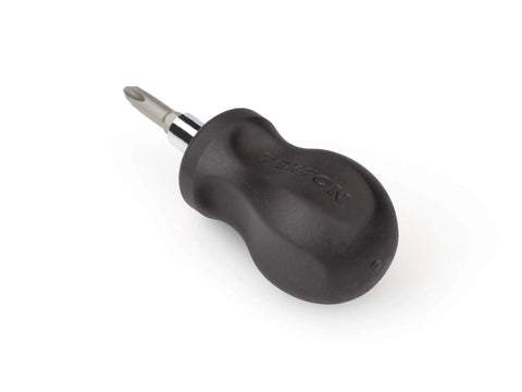 Black 3-In-1 Stubby Multi-Bit Driver With Phillips And Slotted Bits, 1 Quarter Inch Shank 1 Nut Driver Bit Tube, compact design
