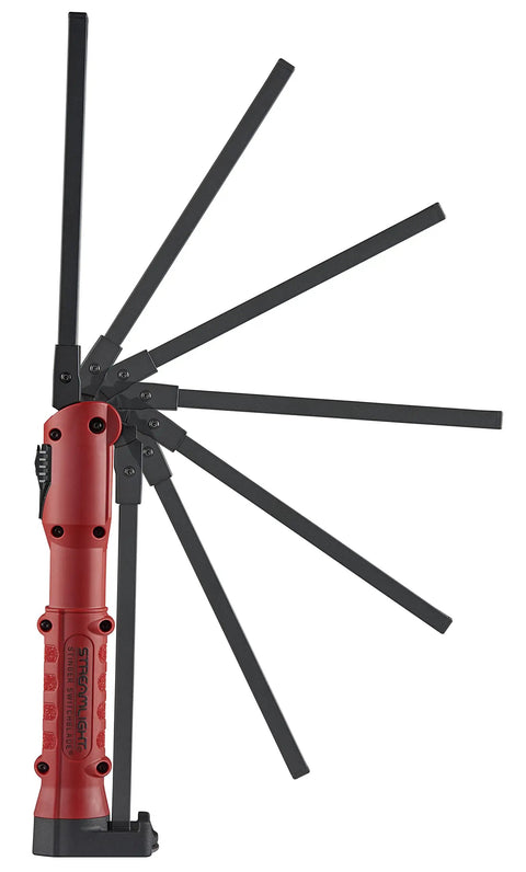 Stinger Switchblade 800 Lumen Rechargeable Multi Function LED Work Light With Color Rite Technology 90 CRI 4000K Warm White Cool White UV Modes Plus Area Light And USB Cable Red