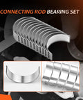 Beefed Up Main And Rod Bearing Set Replacement Kit For Hyundai And Kia 3.3L 3.5L 3.8L V6 DOHC 24V Engines shown in close-up