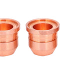Awesome 5 Piece Plasma Nozzle Kit With Electrode Tips Compatible With Most Cutting Machines For Tough Jobs And Reliable High Temp Performance - close-up of copper nozzle tips