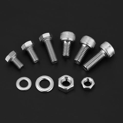 170 Pcs Stainless Steel M5 And M6 Hex Socket Head Cap Screws Kit With Washers And Nuts For Industrial Electrical And Construction Projects Rust Resistant 304 Grade Fasteners For Durable Quick Go-To Heavy Duty Assemblies
