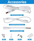 Accessories for 2 Foot LED Shop Light 25W 6500K 3200LM Beast Bright Clear Cover T8 Fixture including cables and screws