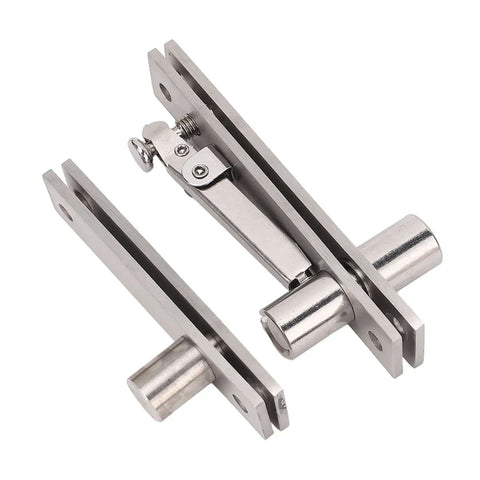 Beefy Heavy Duty Pivot Hinge 300 LB Load, 360 Degree Rotation Stainless Steel Hidden Door Hinge with Adjustable Extension
