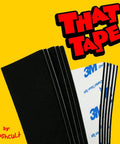 Fingerboard Grip Tape Set 5 Pack 110Mm By 38Mm Sheets 1Mm Thick Black Durable Plastic Grip Tape For Mini Skateboards