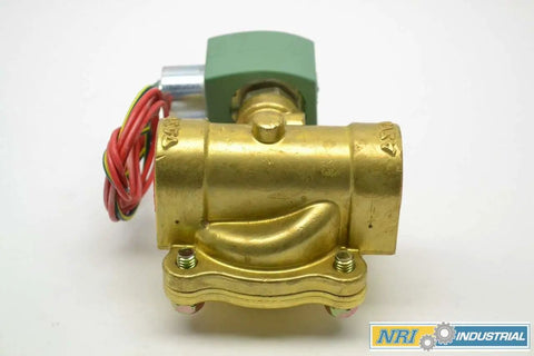 Heavy Duty One Inch Npt Solenoid Valve For Water Control 5 To 150 Psi Range 120 Volt Ac with red cap and wiring.