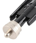 Close-up of Three In One Pro Grade Safety Wire Twist Plier's tip, high carbon steel tool for aircraft and auto maintenance.