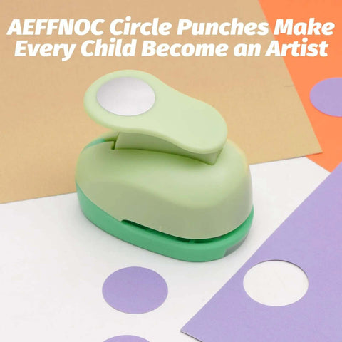 1 Inch Circle Hole Punch For Crafts And DIY Arts, lever action paper punch on pastel papers, perfect for scrapbooking and craft projects