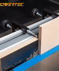 Heavy Duty 40 Piece Universal Fence Clamps For Woodworking With Durable Steel Threaded Rods in use on a table saw with wood.