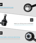 Front Sway Bar End Link Kit For Toyota And Lexus Models No Fuss Easy Install Replacement Stabilizer Bar Links Close-up View
