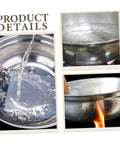 Leak Repair Patch Kit For Pots And Pans, Flame Resistant Tape For Cookware And Household Items, showing aluminum patch on pot surface