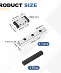 50Mm Linear Sliding Rail Guide With MGN7H Carriage Block And Mini Guide for Mini Engraving CNC Machines and 3D Printers dimensions