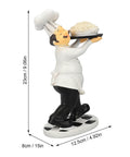 Tiny 8Cm Chef Statue Ornament For Kitchen And Office Decor Lightweight 3D Cartoon Dining Table Figurine Cute Cooking Craft Bust For Home Desk Or Shelf Accent