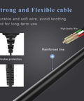 Detailed view of durable cable for Walkie Talkie Shoulder Speaker Mic With IP54 Waterproof 2 Pin K Plug Rugged Design Compatibility.