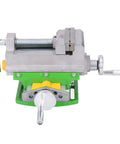 Ycauty Cross Slide Drill Vice Xy Multifunctional Compound Vise For Table Milling Machines 0-80mm with metal frame and adjustable knobs.