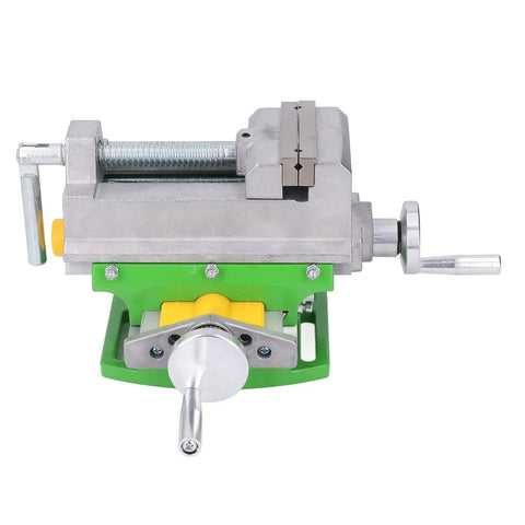 Ycauty Cross Slide Drill Vice Xy Multifunctional Compound Vise For Table Milling Machines 0-80mm with metal frame and adjustable knobs.