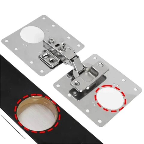 Heavy Duty Cabinet Hinge Repair Plate Kit With Soft Close Damping Quick Fix For Kitchen Cupboard Doors Anti Slam Self Closing