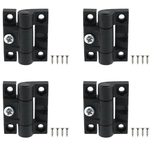 Four Pack Must Have Adjustable Torque Hinges Black For Doors Cabinets Wood Boxes Nylon Plastic Butt Hinge With Adjustable Angle Stop Durable Hardware