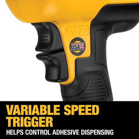 Variable speed trigger on Cordless 20V Caulking Gun With Variable Speed Trigger And Flow Dial, 10 Oz Capacity, Anti Drip Auto Retracting Plunger