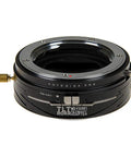 Tilt Shift Lens Mount Adapter For Minolta Rokkor To Fujifilm X Series - 20mm Total Shift, 10 Degree Tilt, 360 Degree Rotation, Unlock Vintage Glass For Modern Pro Grade Shoots, Durable Craftsmanship For Demanding Pros. black metal tilt-shift lens mount adapter with shift knobs