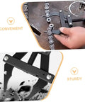 Close-up of Shop Grade Motorcycle Chain Tensioner Tool Badass Heavy Duty Steel Chain Adjuster Wrench in use on motorcycle chain.