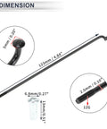 Diagram showing dimensions of Universal Bicycle Spokes Set 12G 123mm Length With Nipples Black Carbon Steel