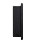 Side view of black Shower Niche Storage for Shampoo and Soap, 16 Inch Wide by 14 Inch High by 4 Inch Deep, waterproof design