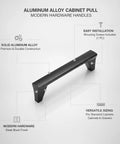 Aluminum Cabinet Pulls Set Modern Hardware Handles For Kitchen Cabinets And Drawers With Mounting Screws overview image.