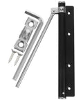 Automatic Spring Door Closer For Gates And Doors Stainless Steel Anti Rust with mounting hardware, black and silver components