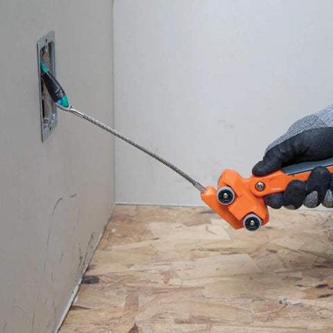 Using Pro Grade Magnetic Wire Puller For Behind Walls And Tight Spaces With Rare-Earth Magnets, Stainless Steel Leader