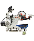 Pro Workhorse Belt Grinder And Power Sander Featuring Knockout Variable Speed Settings, 72-inch setup with painted steel framework.