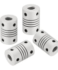 4 Pack Flexible Shaft Couplings 6mm to 6mm Aluminum Alloy Joint Connectors for 3D Printer CNC Machines Motors Encoders and DIY Projects 16mm Diameter 23mm Length with 6mm Bore