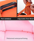Swim Buoy For Open Water Swimmers With Adjustable Waist Belt Waterproof 28L Dry Bag showing handle and lining details