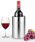 Double Wall Stainless Steel Wine Chiller Bucket Insulated Ice Bucket For White Wine Champagne And Beer Keeps Drinks Cold