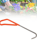 Dope Root Hook Tool for Bonsai Care and Soil Loosening, 8.5 Inch Metal Gardening Tool for Gentle Root Stretcher and Easy Repotting of Potted Plants, Built Tough for Bonsai Enthusiasts. Orange metal root hook for bonsai repotting