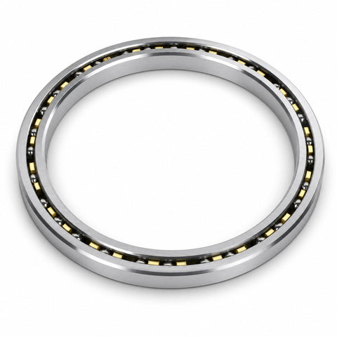 Precision Thin Section Roller Bearing 4.500 X 5.500 X 0.500 Inch For Robotics And Cnc Rotary Tables. Steel construction, smooth rotation.