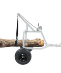 Heavy Duty Log Trailer For Farm Use, Two Wheel Utility Trailer Built Tough With Sturdy Frame And Chain Transports Logs