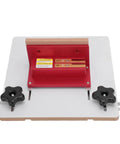 Killer Router Table Box Joint Jig Delivers Knockout Cabinet Work With Heavy Duty Aluminum Frame with adjustable brass key slots.