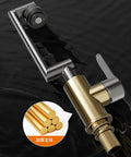 Adjustable 360 ° Swivel Kitchen Faucet with 4m Jet Retractable Robotic Arm Black Finish showcasing a modern metallic faucet design.