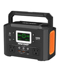 Portable Power Station 300W 222Wh Solar Generator With Pure Sine Wave 110V AC Output in Black ABS PC Housing front view