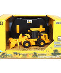 1:64 Scale RC Cat 950M Wheel Loader Toy Truck with remote control in packaging, battery powered, plastic, yellow construction model 26003