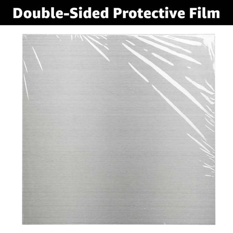 Rugged 6061 Aluminum Alloy Sheet Plate 11.8 By 11.8 Inch Flat Plate Half Inch Thick With Protective Film displayed vertically